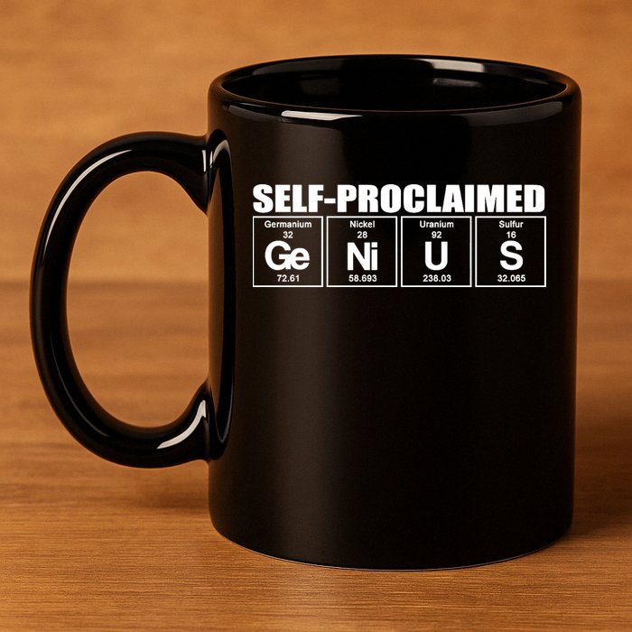 Self Proclaimed Genius Funny Gift 11oz C Handle Ceramic Mug
