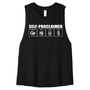 Self Proclaimed Genius Funny Gift Women's Racerback Cropped Tank