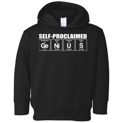 Self Proclaimed Genius Funny Gift Toddler Hoodie