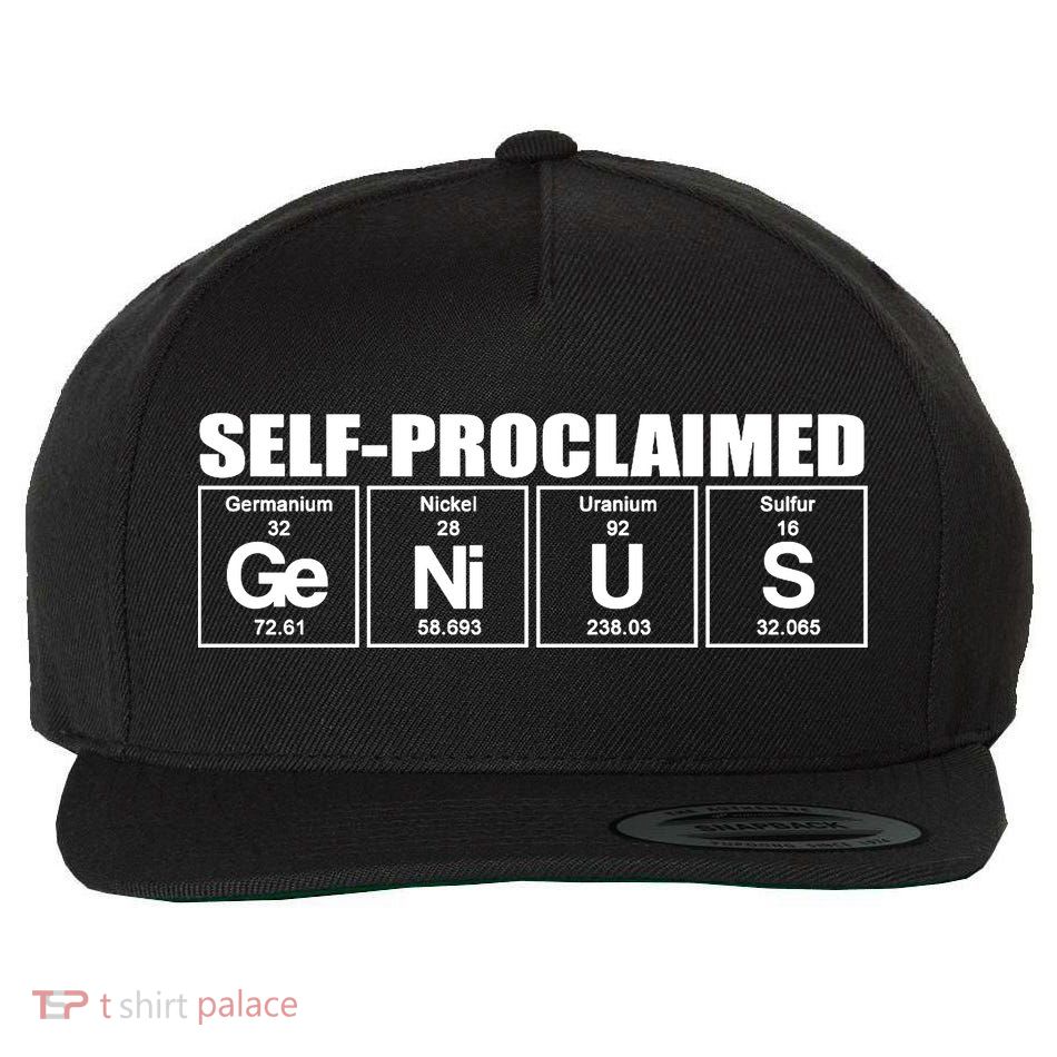 Self Proclaimed Genius Funny Gift Wool Snapback Cap