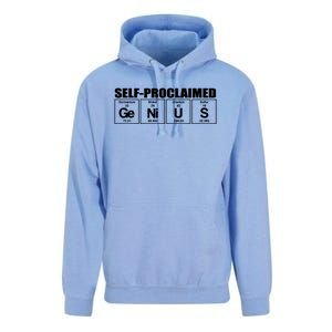 Self Proclaimed Genius Funny Gift Unisex Surf Hoodie