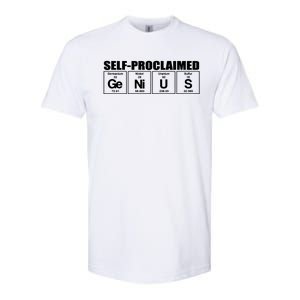 Self Proclaimed Genius Funny Gift Softstyle CVC T-Shirt