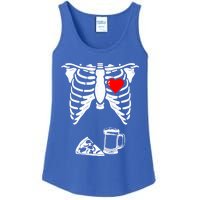 Skeleton Pregnancy Gift Pizza Beer Xray Halloween Soon Dad Gift Ladies Essential Tank