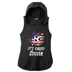 Soccer Players Gift Its Called Soccer funny futbol Long Sleeve Ladies PosiCharge Tri-Blend Wicking Draft Hoodie Tank