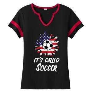 Soccer Players Gift Its Called Soccer funny futbol Long Sleeve Ladies Halftime Notch Neck Tee