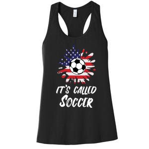 Soccer Players Gift Its Called Soccer funny futbol Long Sleeve Women's Racerback Tank