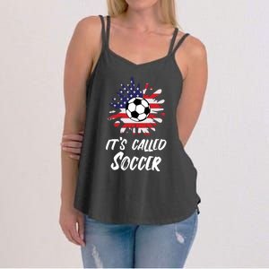 Soccer Players Gift Its Called Soccer funny futbol Long Sleeve Women's Strappy Tank