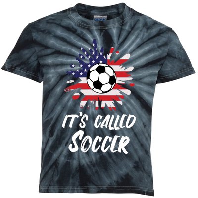 Soccer Players Gift Its Called Soccer funny futbol Long Sleeve Kids Tie-Dye T-Shirt