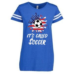 Soccer Players Gift Its Called Soccer funny futbol Long Sleeve Enza Ladies Jersey Football T-Shirt