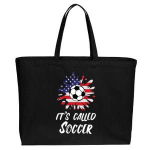 Soccer Players Gift Its Called Soccer funny futbol Cotton Canvas Jumbo Tote