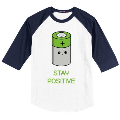 Stay Positive Green Stay Positive Loose Happy For Life Cute Gift Baseball Sleeve Shirt