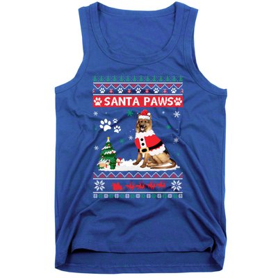 Santa Paws Ger Shepherd Merry Christmas Dog Funny Xmas Funny Gift Tank Top