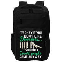 Smart People Game Anyway Dominoes Lover Domino Player Impact Tech Backpack