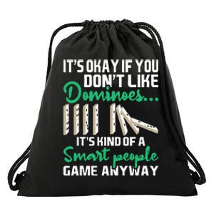 Smart People Game Anyway Dominoes Lover Domino Player Drawstring Bag