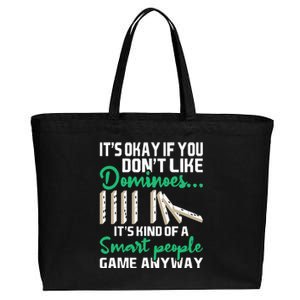 Smart People Game Anyway Dominoes Lover Domino Player Cotton Canvas Jumbo Tote