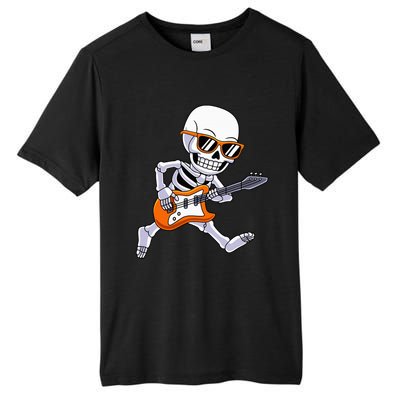 Skeleton Playing Guitar Rock & Roll Halloween Tall Fusion ChromaSoft Performance T-Shirt