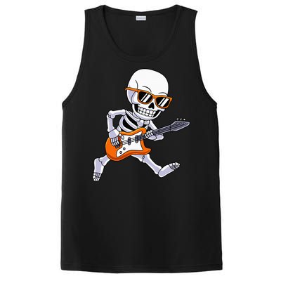 Skeleton Playing Guitar Rock & Roll Halloween PosiCharge Competitor Tank