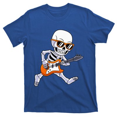 Skeleton Playing Guitar Rock & Roll Halloween T-Shirt