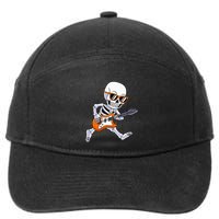 Skeleton Playing Guitar Rock Roll Kids Halloween 7-Panel Snapback Hat