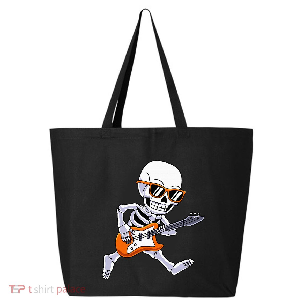 Skeleton Playing Guitar Rock Roll Kids Halloween 25L Jumbo Tote