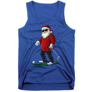 Santa Playing Golf Christmas Golfer Xmas Gift Tank Top