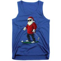 Santa Playing Golf Christmas Golfer Xmas Gift Tank Top