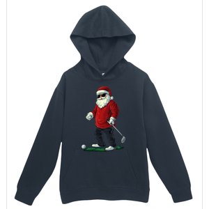 Santa Playing Golf Christmas Golfer Xmas Gift Urban Pullover Hoodie