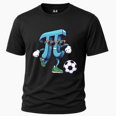 Soccer Pi Geeky Math Nerdy Teacher Funny Pi Day Funny Gift Cooling Performance Crew T-Shirt