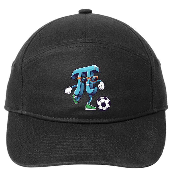 Soccer Pi Geeky Math Nerdy Teacher Funny Pi Day Funny Gift 7-Panel Snapback Hat