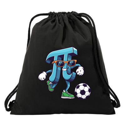 Soccer Pi Geeky Math Nerdy Teacher Funny Pi Day Funny Gift Drawstring Bag