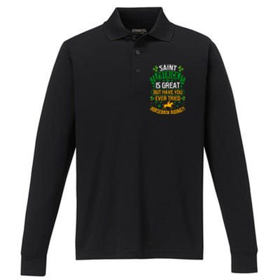 Saint Patrick? Great But Have You Tried Horseback Riding? Gift Performance Long Sleeve Polo