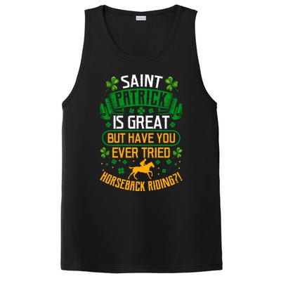 Saint Patrick? Great But Have You Tried Horseback Riding? Gift PosiCharge Competitor Tank