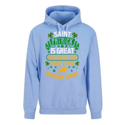 Saint Patrick? Great But Have You Tried Horseback Riding? Gift Unisex Surf Hoodie