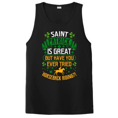 Saint Patrick? Great But Have You Tried Horseback Riding? Gift PosiCharge Competitor Tank