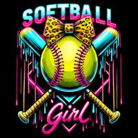Softball Player Girl Ice Cream Softball Drip  City Backpack