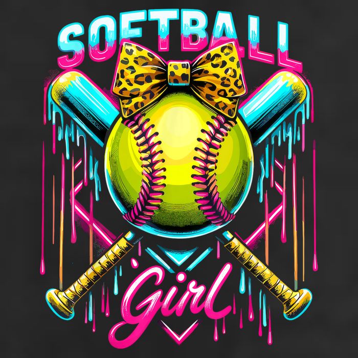 Softball Player Girl Ice Cream Softball Drip  Adult Drive Performance Visor