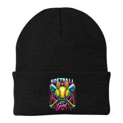 Softball Player Girl Ice Cream Softball Drip  Beanie