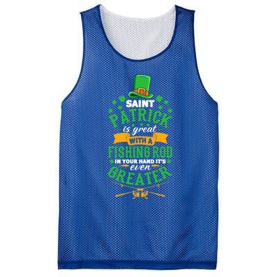 Saint Patrick? Great But While Fishing It's Even Greater! Gift Mesh Reversible Basketball Jersey Tank