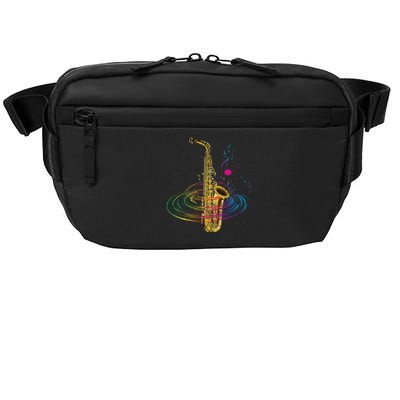 Sax Player Gift Idea Saxophonist Music Notes Saxophone Crossbody Pack