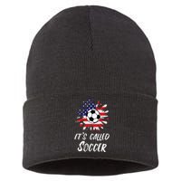 Soccer Players Gift It's Called Soccer funny futbol Sustainable Knit Beanie