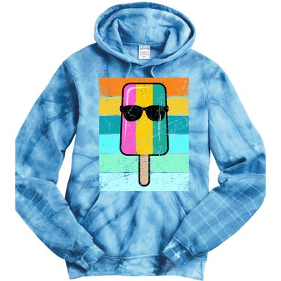 Summer Popsicle Gift Funny Ice Cream Beach Pool Party Gift Tie Dye Hoodie