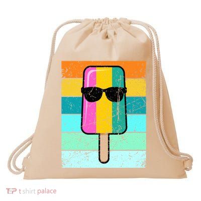 Summer Popsicle Gift Funny Ice Cream Beach Pool Party Gift Drawstring Bag