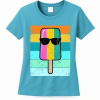 Summer Popsicle Gift Funny Ice Cream Beach Pool Party Gift Womens T-Shirt