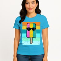 Summer Popsicle Gift Funny Ice Cream Beach Pool Party Gift Womens T-Shirt