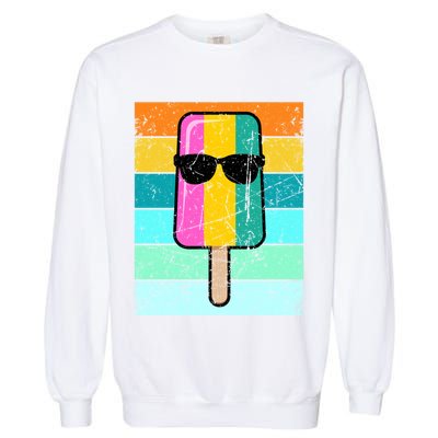 Summer Popsicle Gift Funny Ice Cream Beach Pool Party Gift Garment-Dyed Sweatshirt