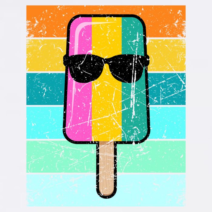 Summer Popsicle Gift Funny Ice Cream Beach Pool Party Gift Cooling Performance Crew T-Shirt