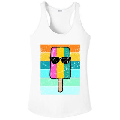 Summer Popsicle Gift Funny Ice Cream Beach Pool Party Gift Ladies PosiCharge Competitor Racerback Tank