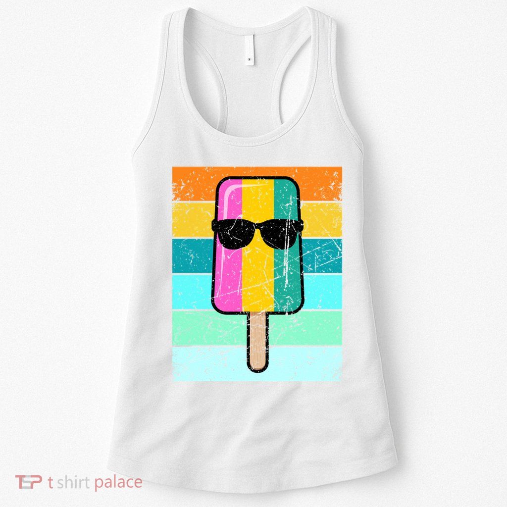 Summer Popsicle Gift Funny Ice Cream Beach Pool Party Gift Womens Tank Top