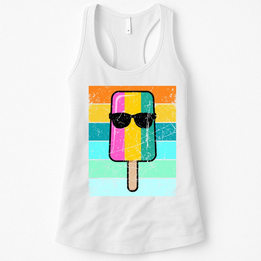 Summer Popsicle Gift Funny Ice Cream Beach Pool Party Gift Womens Tank Top