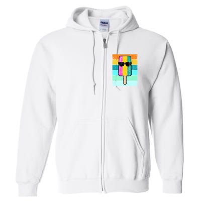 Summer Popsicle Gift Funny Ice Cream Beach Pool Party Gift Full Zip Hoodie